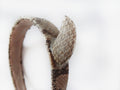 GENUINE PYTHON LEATHER HEADBAND beige